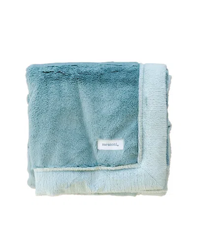 Saranoni Lush Receiving Blanket In Blue