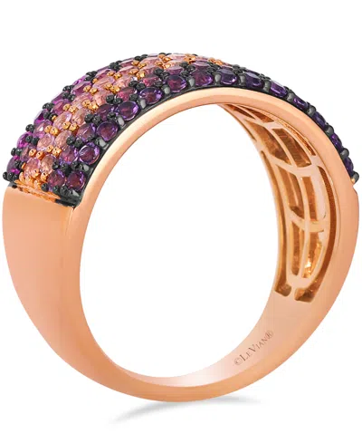 Le Vian Amethyst (0.53 Ct. T.w.) And Pink Sapphire (0.87 Ct. T.w.) Ombre Ring In 14k Strawberry Gold In Gold
