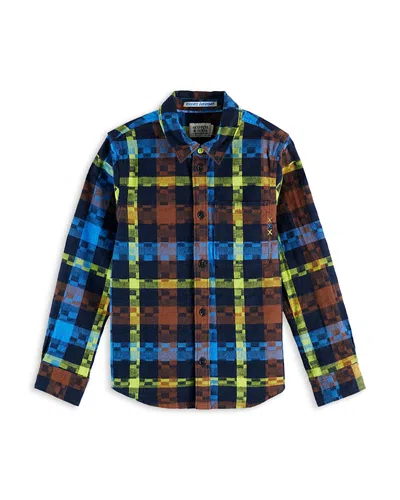 Scotch & Soda Boys' Flannel Checked Shirt - Big Kid In Multi