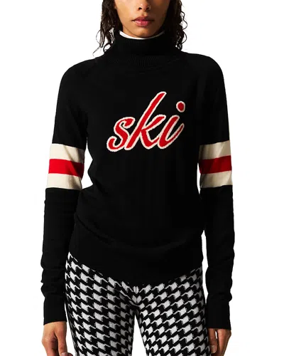 Perfect Moment Womens Neve Turtleneck Merino-wool Ski Jumper Black Xs
