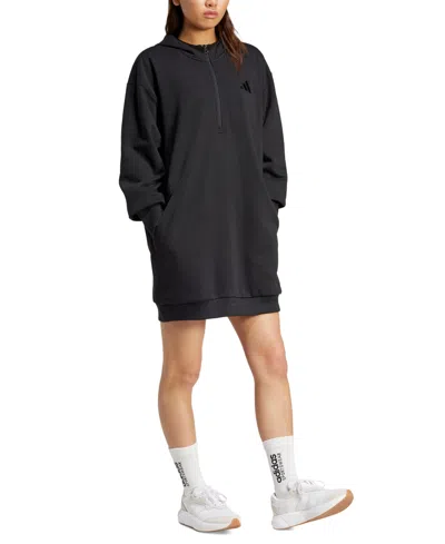Adidas Originals Women's All Szn Fleece Loose Dress In Black