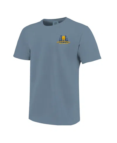 Image One Men's And Women's Blue West Virginia Mountaineers Hyper Local Mountain Road T-shirt In Blue