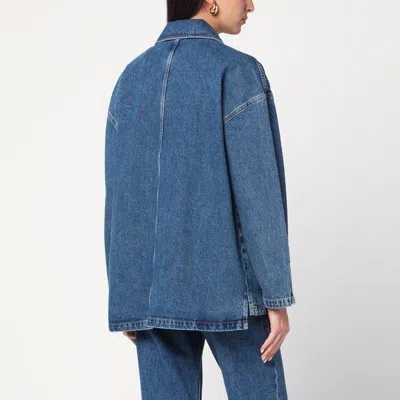 Anine Bing Luna Jacket In Indigo Blue Denim In Blue