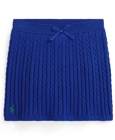 Polo Ralph Lauren Ralph Lauren Mini-cable Cotton Skirt In Blue