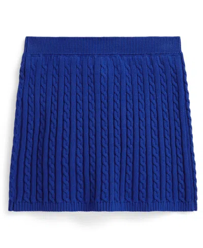 Polo Ralph Lauren Ralph Lauren Mini-cable Cotton Skirt In Blue