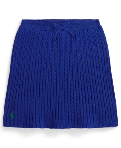 Polo Ralph Lauren Ralph Lauren Mini-cable Cotton Skirt In Blue