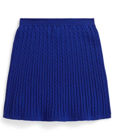Polo Ralph Lauren Ralph Lauren Mini-cable Cotton Skirt In Blue