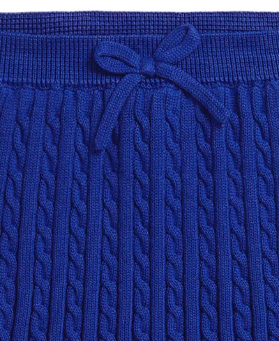 Polo Ralph Lauren Ralph Lauren Mini-cable Cotton Skirt In Blue