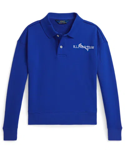 Polo Ralph Lauren Girls 7-16 Polo Team Terry Long-sleeve Sweatshirt In Blue