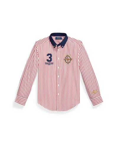 Polo Ralph Lauren Ralph Lauren Pony Crest Striped Poplin Shirt In Multi