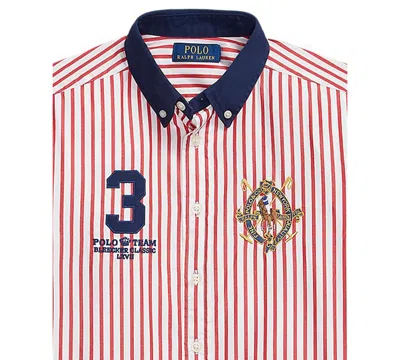 Polo Ralph Lauren Ralph Lauren Pony Crest Striped Poplin Shirt In Multi
