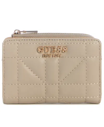Guess Edita Slg Zip Around Card Case In Brown