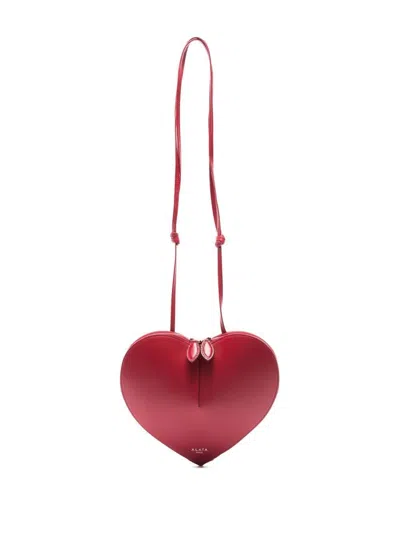 Alaïa Le Coeur Leather Cross-body Bag In Red