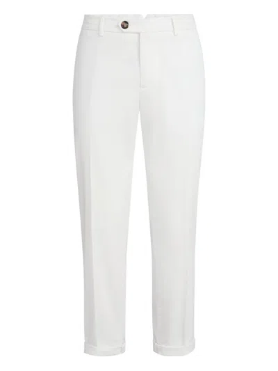 Brunello Cucinelli Button-fastening Belt-loops Trousers In White