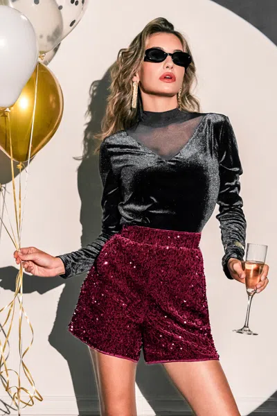 Cupshe Party Girl Red Shorts In Burgundy