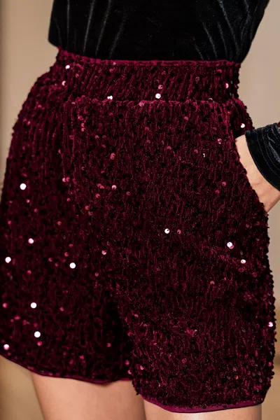 Cupshe Party Girl Red Shorts In Burgundy