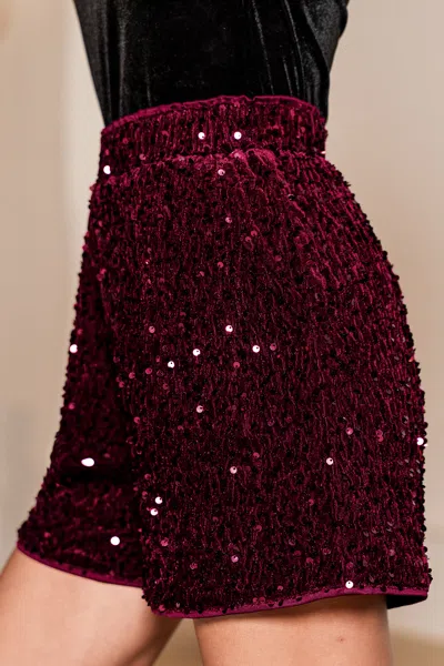 Cupshe Party Girl Red Shorts In Burgundy