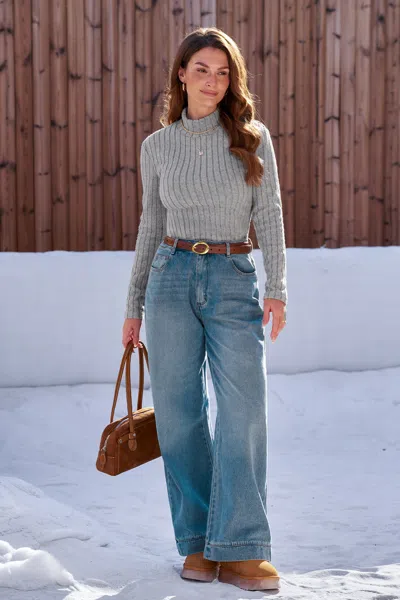 Cupshe Friday Night Grey Top In Animal Print