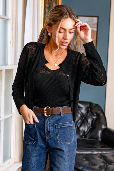 Cupshe Dulce Black Cardigan In Animal Print