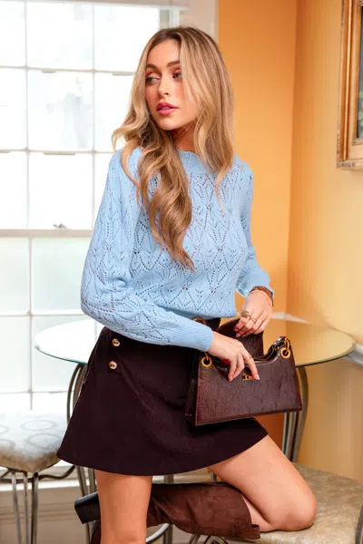 Cupshe Madison Blue Sweater In Blue