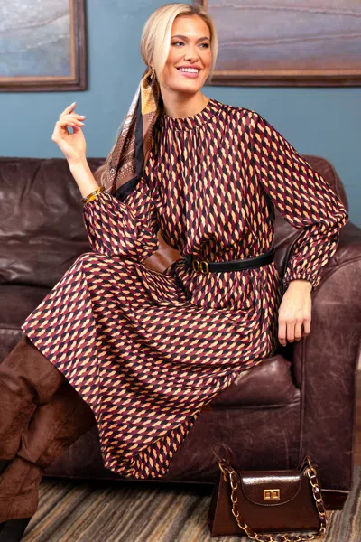 Cupshe Speed Date Geo Maxi Dress In Multi