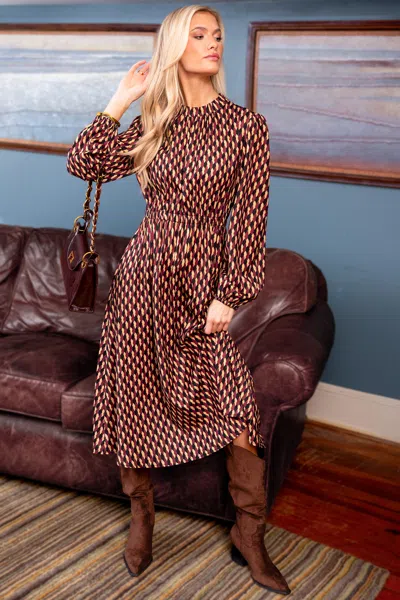 Cupshe Speed Date Geo Maxi Dress In Multi