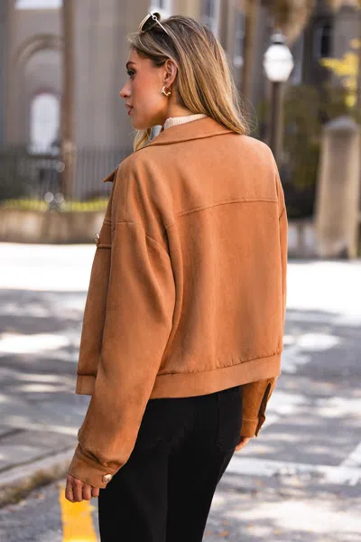 Cupshe Low Profile Brown Jacket In Brown