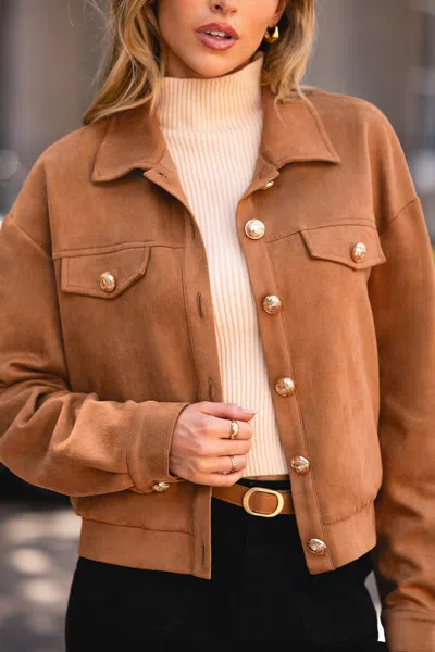 Cupshe Low Profile Brown Jacket In Brown