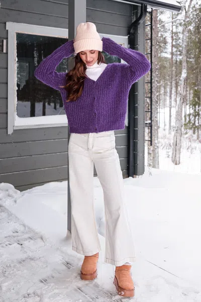 Cupshe La La Land Purple Cardigan In Purple
