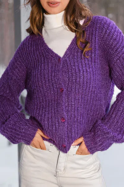 Cupshe La La Land Purple Cardigan In Purple