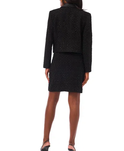 Vince Camuto Women's Collar Long-sleeve Cropped Jacket In Multi