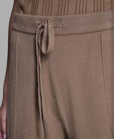 Karl Lagerfeld Women's Logo Detail Pants In Brown