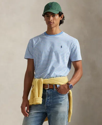 Polo Ralph Lauren Men's Classic-fit Striped Cotton Jersey T-shirt In Blue