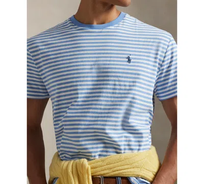 Polo Ralph Lauren Men's Classic-fit Striped Cotton Jersey T-shirt In Blue