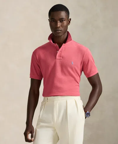 Polo Ralph Lauren Men's Custom Slim Fit Mesh Polo In Pink