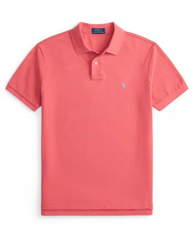 Polo Ralph Lauren Men's Custom Slim Fit Mesh Polo In Pink