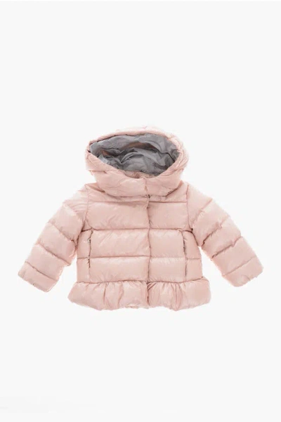 Polo Ralph Lauren Quilted Down Jacket With Snap Buttons In Pink