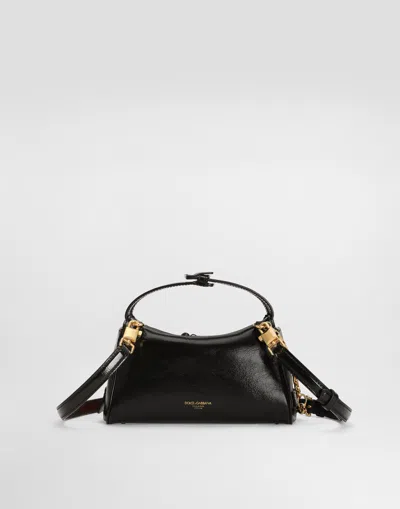 Dolce & Gabbana Vittoria Shoulder Bag With Charms In Black