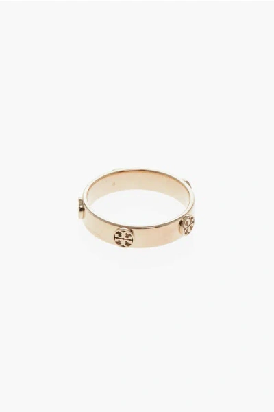 Tory Burch Golden-effect Miller Ring With Studs Monogram
