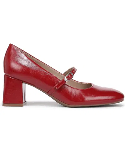 Naturalizer Women's Dancing Mary-jane Block-heel Pumps In Red