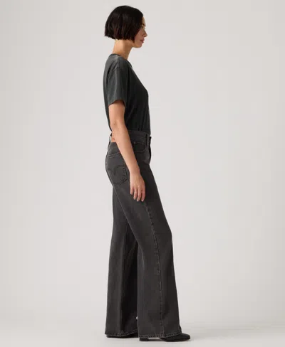 Levi's Juniors' Middy Loose Mid Rise Bootcut Jeans In Black