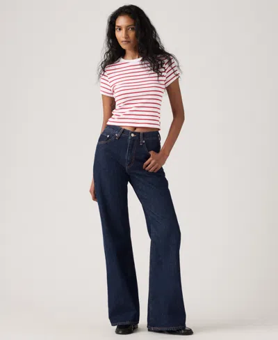 Levi's Juniors' Middy Loose Mid Rise Bootcut Jeans In Blue