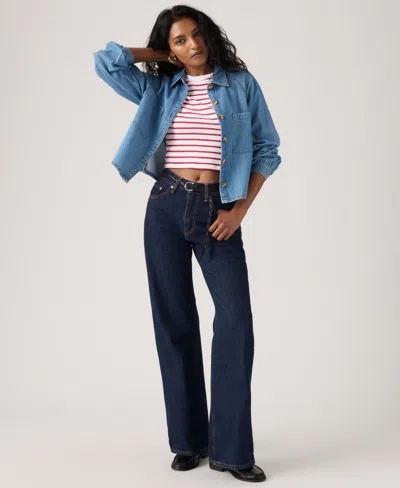 Levi's Juniors' Middy Loose Mid Rise Bootcut Jeans In Blue