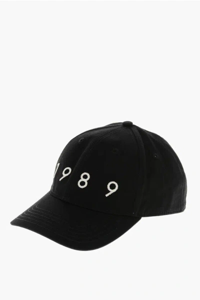1989 Studio Solid Color Cap With Contrasting Logo In Black