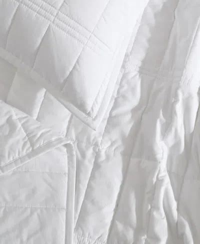 Calvin Klein Washed Percale Solid Cotton 2-pc. Quilt Set, Twin In White