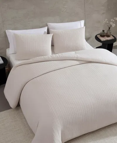 Vera Wang Solid Chenille 3-pc. Comforter Set, Queen In Neutral
