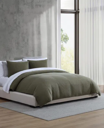 Vera Wang Carved Lines Matelasse 3-pc. Duvet Cover Set, King In Gray