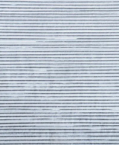 Calvin Klein Wavy Stripe Washed Percale Cotton 3-pc. Duvet Cover Set, Queen In Gray