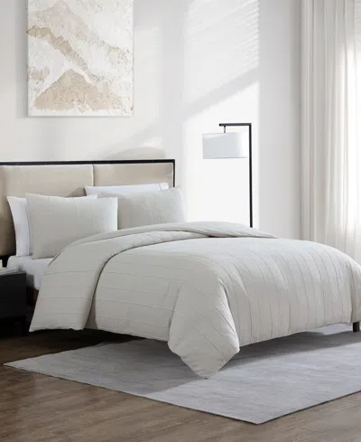 Vera Wang Woven Tucks Jacquard 3-pc. Comforter Set, Queen In Neutral