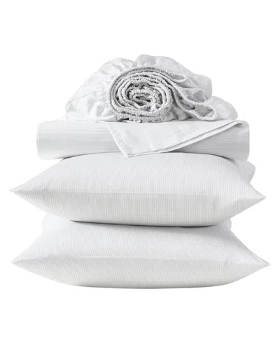 Vera Wang Printed Sateen T300 4-pc. Sheet Set, Queen In White